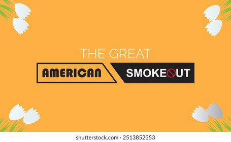 The Great American Smokeout is observed every year on November. Holydays Awareness concept. background, placard, banner template Vector illustration design.