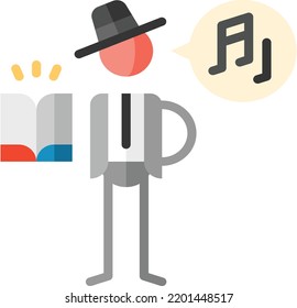 great american songbook isolated design element stock illustration. Vector on a white background