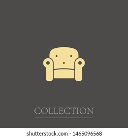 A great armchair vector icon, an armchair vector illustration for business and home . A sofa icon .