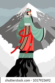 great asian chinese thinker philosopher in mountain