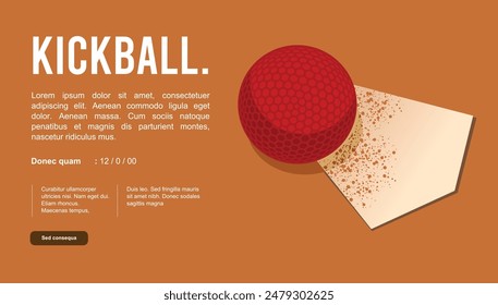 Great attractive editable and memorable kickball poster for competition and tournament event