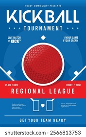 Great attractive modern kickball poster	