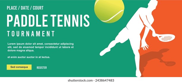  Great attractive simple and memorable Paddle tennis poster for competition and tournament event