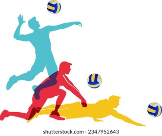 Great attractive volleyball background design for any media