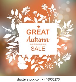 Great Autumn Sale Banner. Vector Colorful Illustration