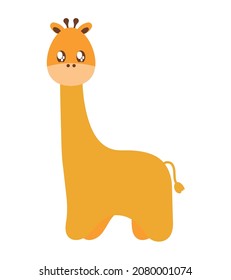 great baby giraffe over white