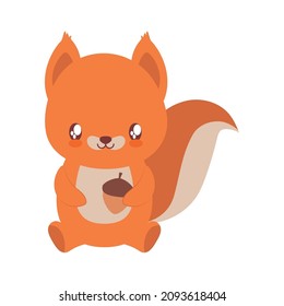 great baby squirrel over white