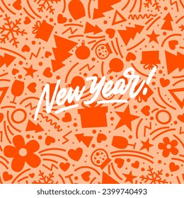 Great background for a winter or Christmas theme. with the inscription Happy New Year!