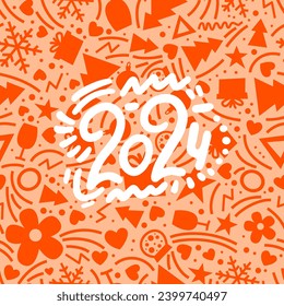 Great background for a winter or Christmas theme. with the inscription 2024!