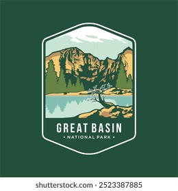 Great Basin National Park patch logo illustration