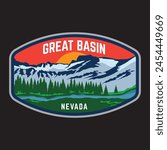 Great Basin National Park vector illustration, perfect for t shirt and patch design