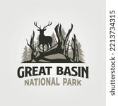 great basin vintage logo vector illustration design, adventure wildlife logo design