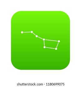 The Great Bear constellation icon digital green for any design isolated on white vector illustration