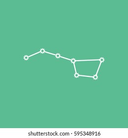 Great Bear Line Icon On Green Background