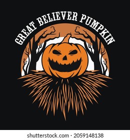 Great Believer Pumpkin SVG T-shirt Design. svg