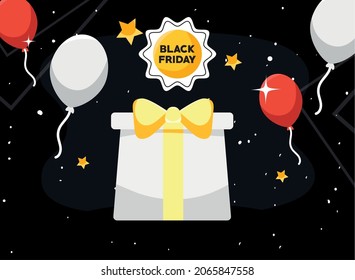 great black friday card with items