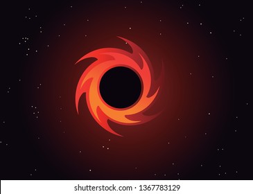 great black hole in space