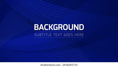 Great blue background with wavy lines vector design in eps 10