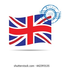 Great Britain Brexit flag stamp