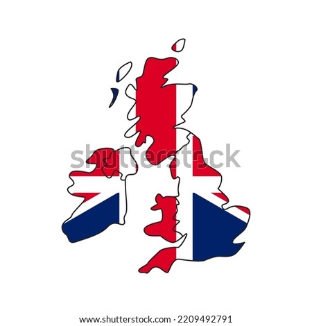 Great Britain Country Flag. Vector Illustration of National Symbol.