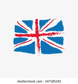 Great Britain Flag Hand Drawn
