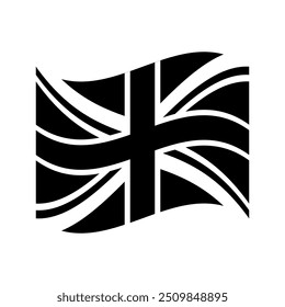 Symbol für die britische Flagge, illustriert auf Hintergrund