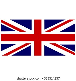 The Great Britain flag on a white background