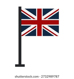 Bandeira da Grã-Bretanha com polo ilustrado em vetor