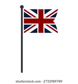 Bandeira da Grã-Bretanha com polo ilustrado em vetor
