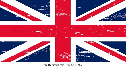 Great Britain grunge flag. UK grunge flag