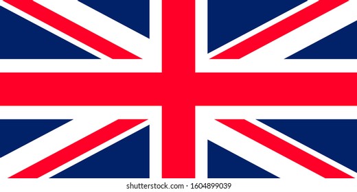 Great Britain. National flag. Icon. Symbol. Vector illustration on white background.