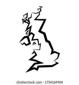 Great Britain outline. Vector illustration.