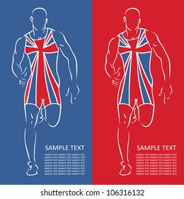 Great Britain runner - vector illustration