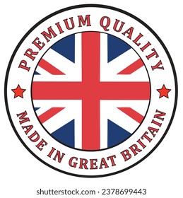 Great Britain. The sign premium quality. Original product. Framed with the flag of the country