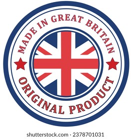 Great Britain. The sign premium quality. Original product. Framed with the flag of the country