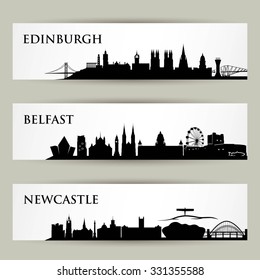 Great Britain skylines - vector illustration