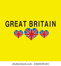 Great Britain slogan for t shirt printing, tee graphic design.  