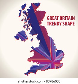 Great Britain trendy shape