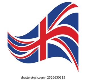 Great Britain, United Kingdom national flag banner isolated on white. Vector illustration