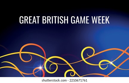 Great British Game Week. Design suitable for greeting card poster and banner