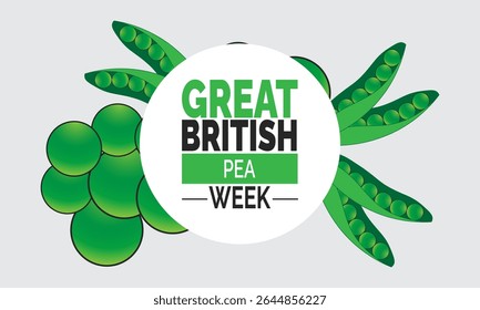 Great British Pea Week  background illustration. Holiday concept. Utilize for background, banner, placard, card, and poster design template with  professional  illustraion design 
