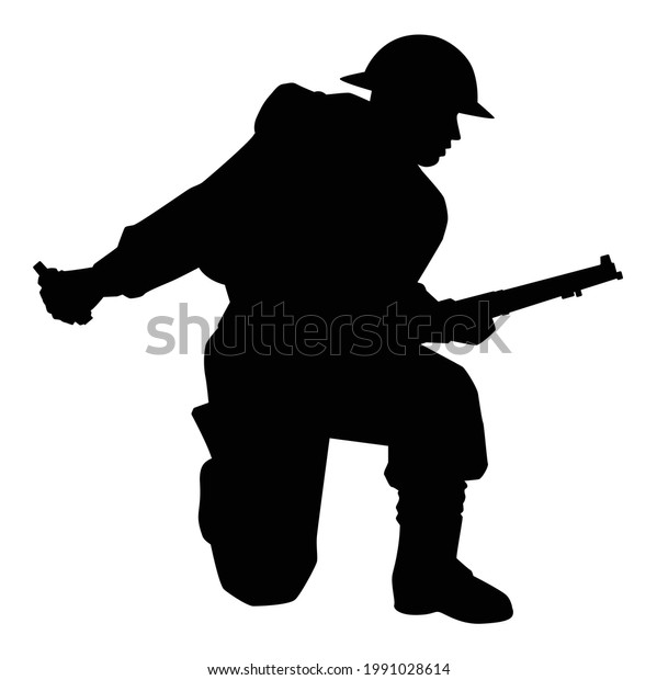 Great British Soldier Rifle Weapon During Stock Vector (Royalty Free ...