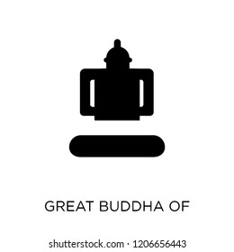 Great buddha of thailand icon. Great buddha of thailand symbol design from Travel collection. Simple element vector illustration on white background.