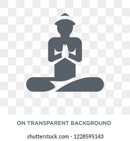 Great buddha of thailand icon. Trendy flat vector Great buddha of thailand icon on transparent background from Architecture and Travel collection.