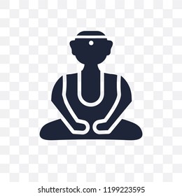 Great buddha transparent icon. Great buddha symbol design from Religion collection. Simple element vector illustration on transparent background.