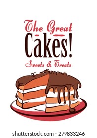 The great cakes, isolated sweets