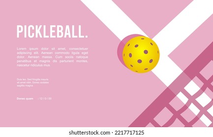 Great calm  editable vector of Pickleball background for any design purposed