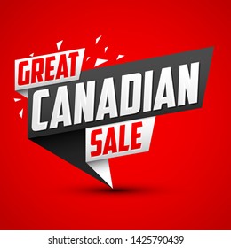 Great Canadian Sale vector modern colorful Promotional Banner