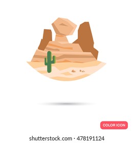 Great Canyon Color Flat Icon