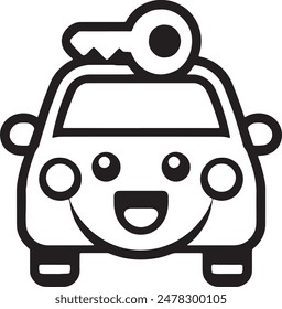 Great Car Silhouette vector illustration icon 